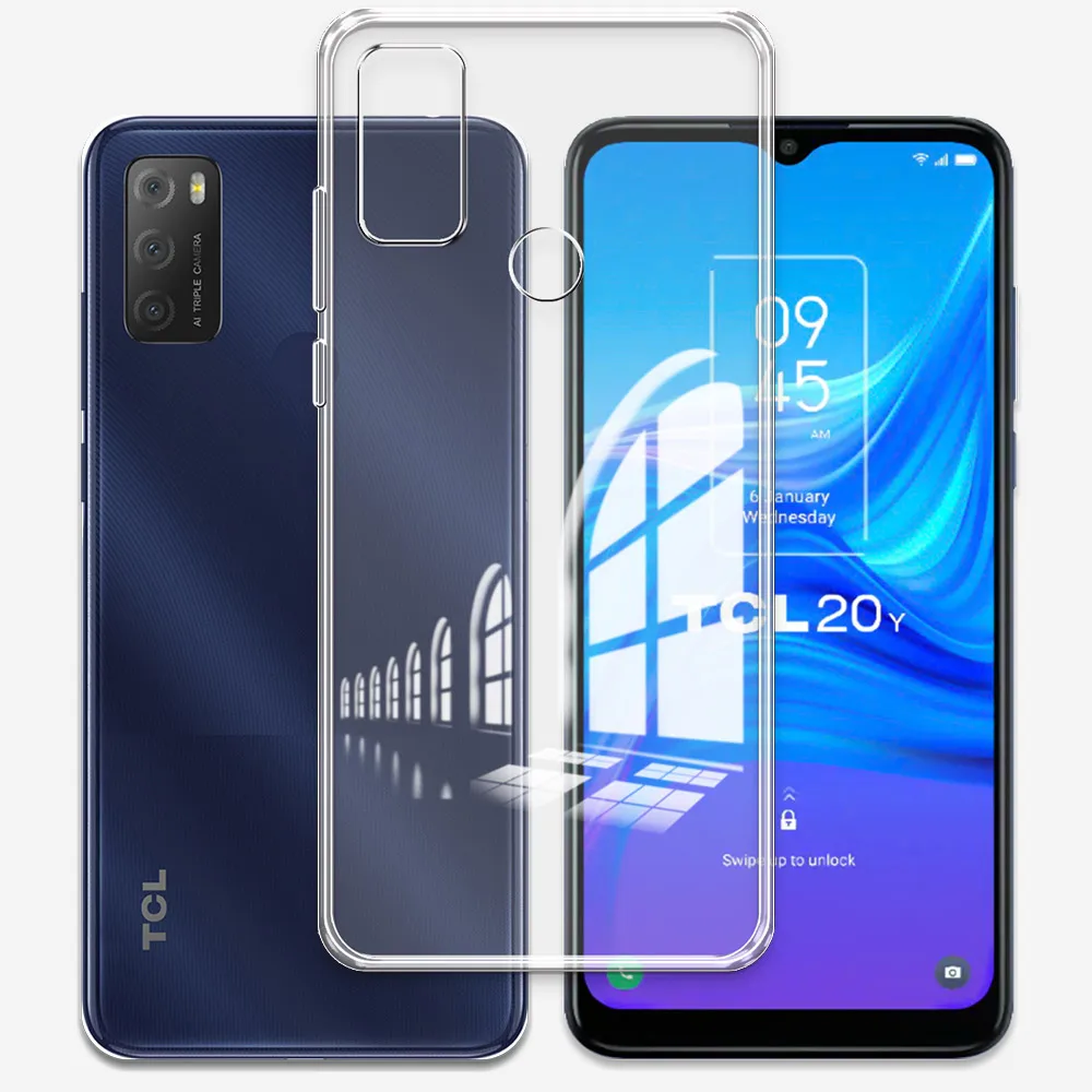Para TCL 20E funda transparente de silicona suave funda protectora de teléfono para TCL 20Y transparente a prueba de golpes Coque para TCL 20E 20Y Fundas