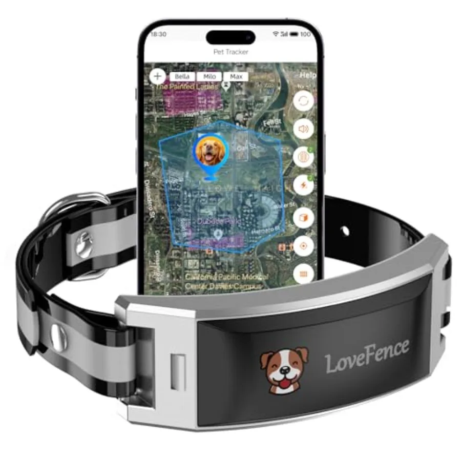 

Беспроводной GPS-ошейник для собак с функцией отслеживания в реальном времени, портативный невидимый забор для дрессировки на улице, перезаряжаемый, водонепроницаемый