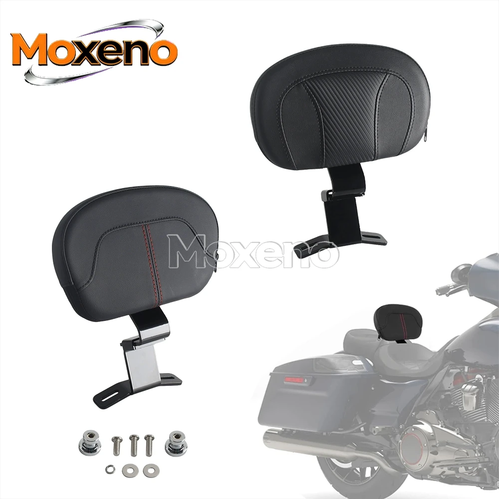 

Motorcycle PU Leather Seat Back Rest Adjustable Driver Backrest Pad For Harley Touring Road Glide King FLHR FLTR FLTRX 2009-2022