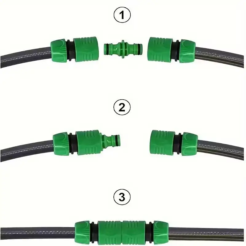 PP Plastic Double Way Hose Connector Leak Proof Durable: Perfect Garden Watering Car Washing Irrigation