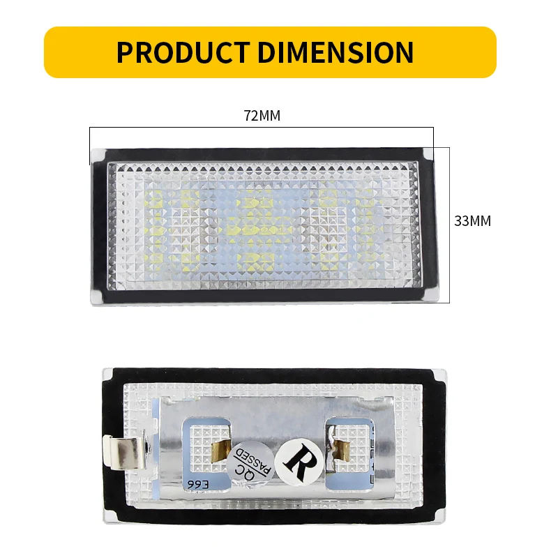 2PCS Canbus LED Number License Plate Light Lamp For BMW 7-Series E65 E66 730i 735i 740i 740d 745i 750i 2006-2008 White