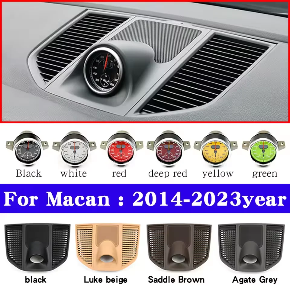 New Upgrade For Porsche Macan 2014-2021 LCD Car Stopwatch Interior Dashboard Central Clock Compass Time Electronic Meter