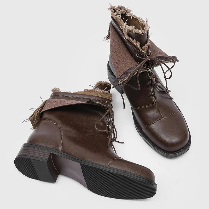 Men Boots Casual Fashionable Chelsea Boots Black-brown Color Brand Men Thick-soled Anti-slip Outdoor Training Boots Men
