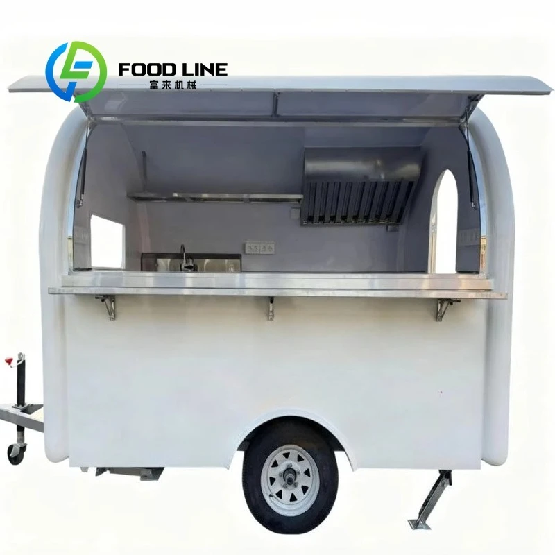 

Customized Mobile Food Trailer Hot Dog Truck with Air Flow Kitchen Appliances Hamburger for Sale