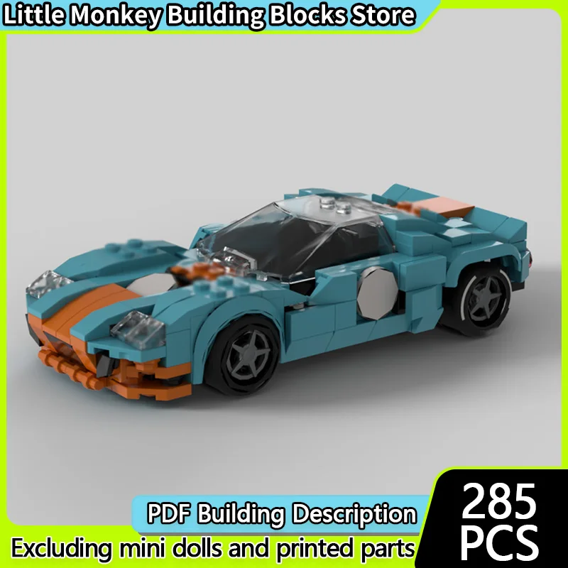 

Speed Racing Car Model MOC Building Bricks GT40 Top Tier Sports Car Modular Technology Children Holiday Gifts Assemble Toys Suit