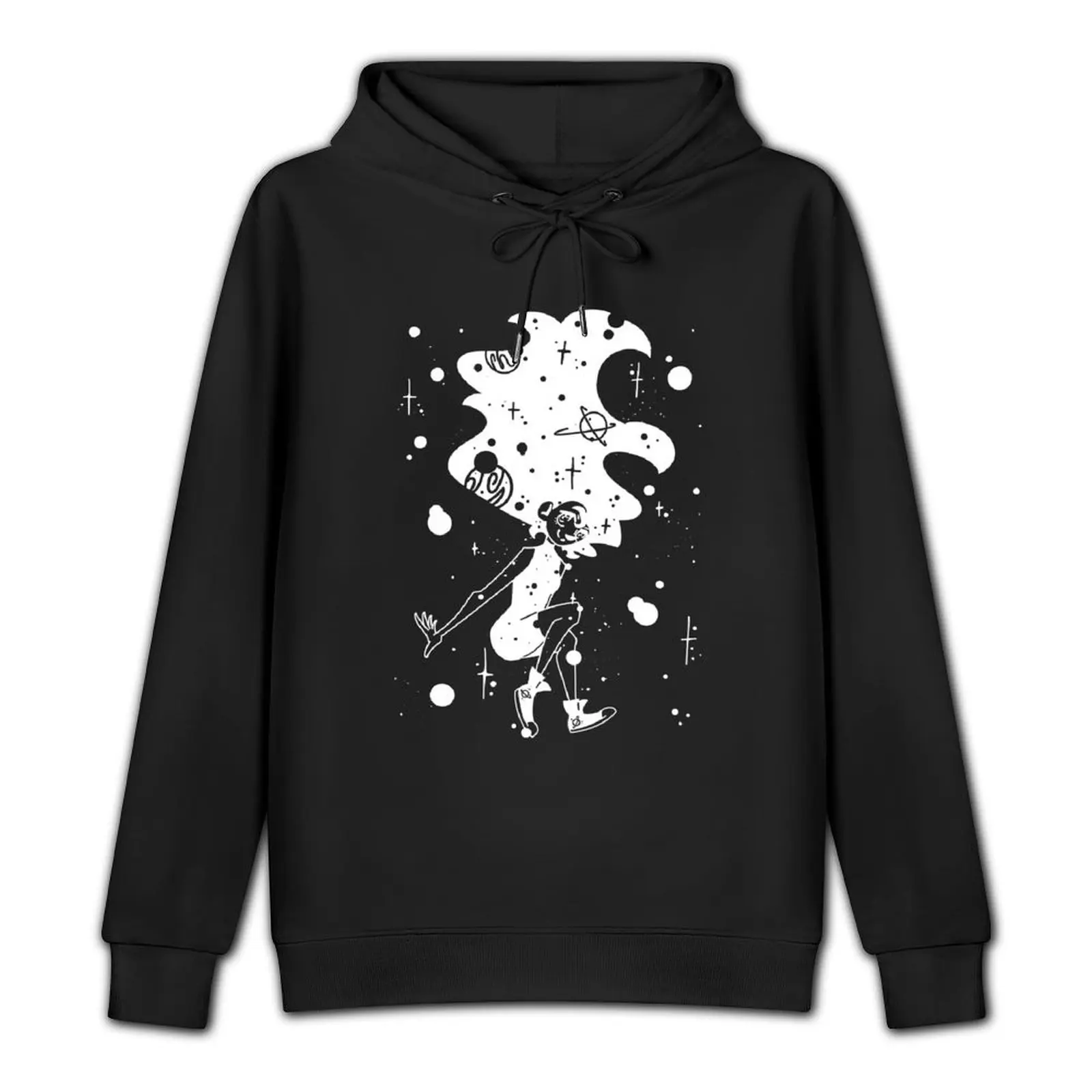 Galaxy girl (white on black) Pullover Hoodie men clothing autumn new products men clothes korean autumn clothes big size hoodie