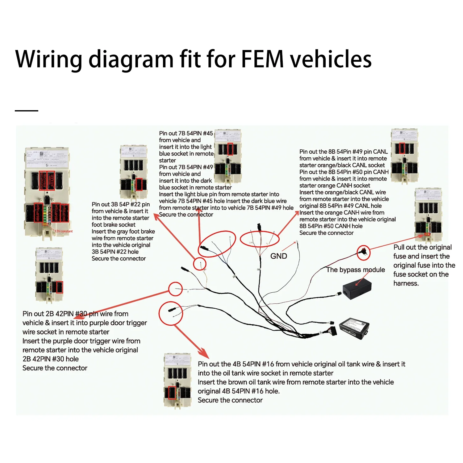 ECS002PP-BM-FM2 Plug Play Remote Starter Fit For 13-18 F22 F23 F87 2 M2 F32 F33 F36 F82 F83 4 4GT M4 With Push Start Button