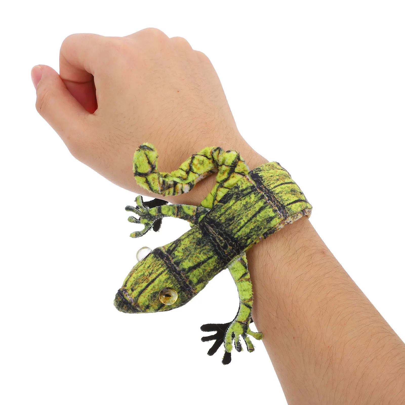 

4Pcs Lizard Slap Bracelets Animal Snap Bands Kids Party Favors Jungle Theme Wristbands Slap Bracelets Snap Bracelet