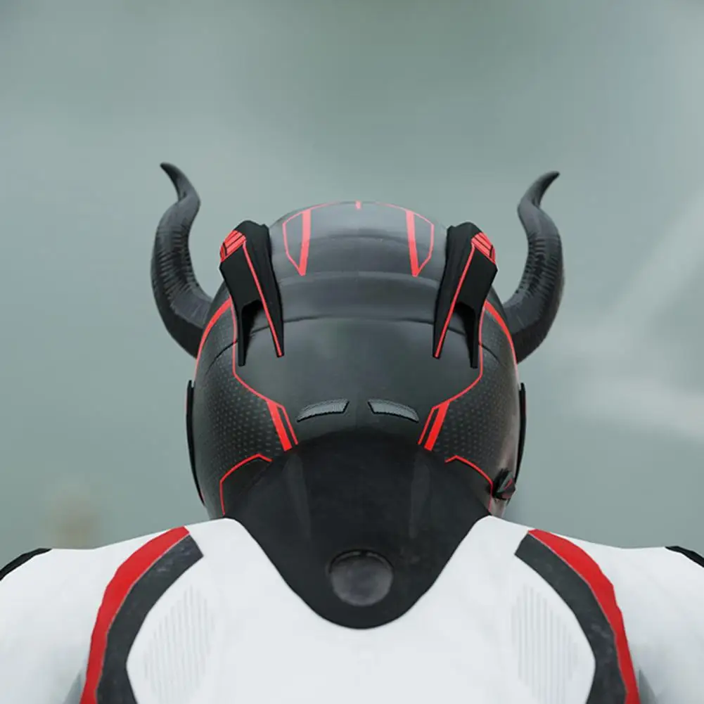 Skihelm Dekoration Motorradhelm Teufelshorn Dekoration Saugnapf Zubehör für Roller Fahrrad zum Skateboarden