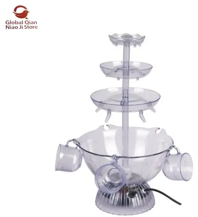 5-Cup Wine Fountain with EU/US/AU Plugs for Parties And Cocktail Receptions Multi-Region Compatible Alcohol Dispenser