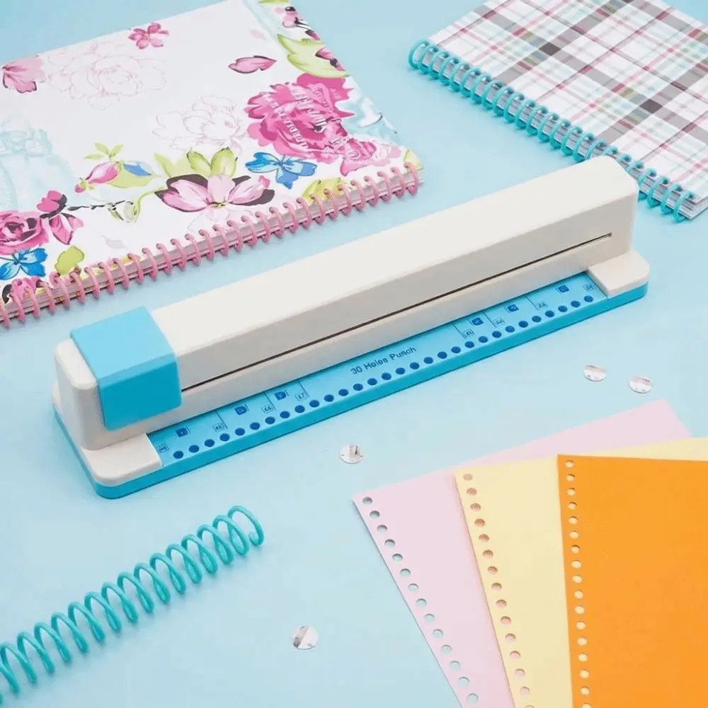 

30 Hole Paper Punching Machine Round Shape A4/B5/B6/B7 Universal Paper Puncher Heart Punching Hand Push A4 Hole Punch