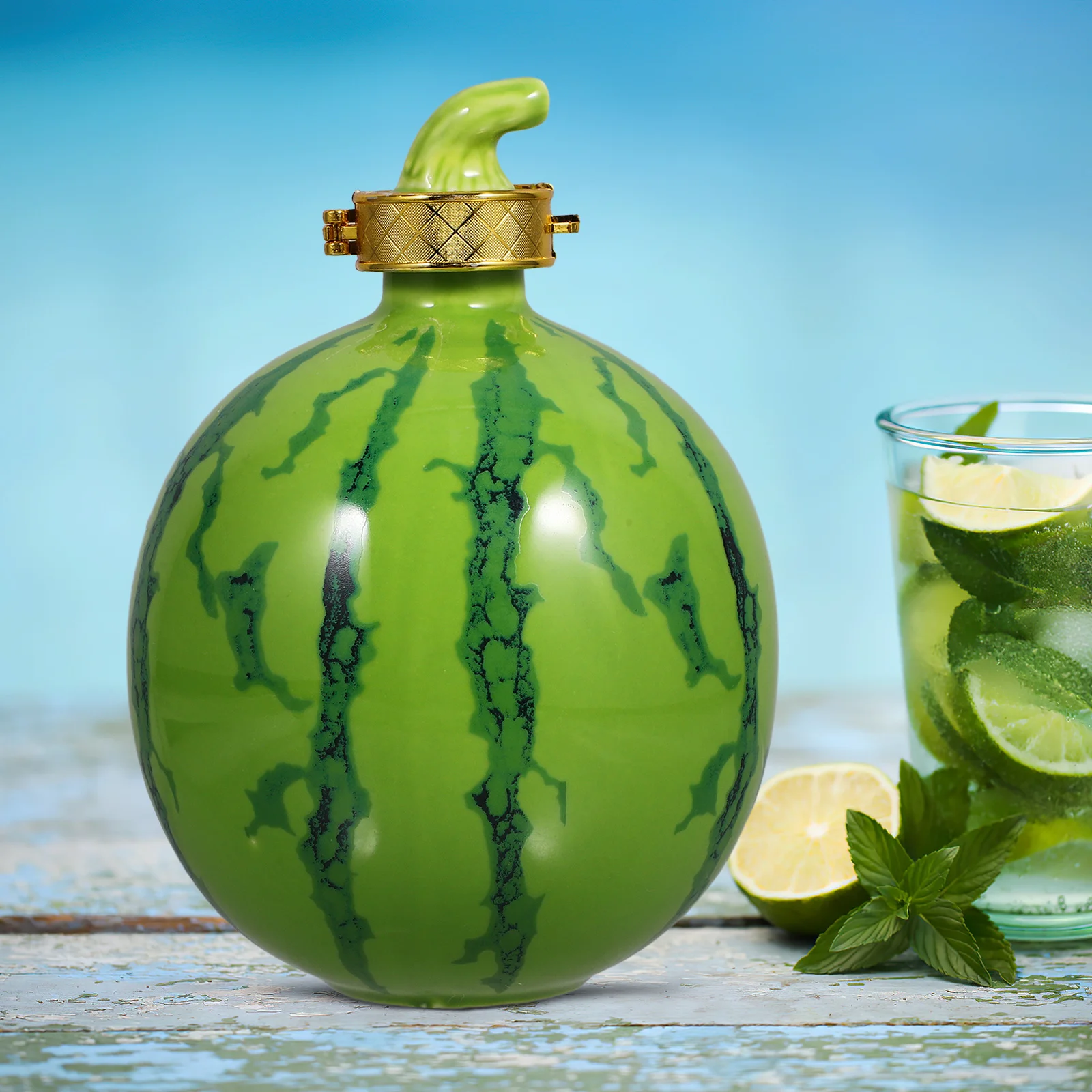 

Ceramic Watermelon Wine Container Empty Liquor Bottle Home Sealing Jar Practical Holder Liquor Empty Container