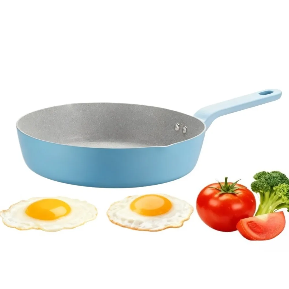 

COOKER KING Медицинская каменная сковорода Алюминиевая сковорода с плоским дном Сковорода для стейка с антипригарным покрытием и толстым дном для ровного нагрева