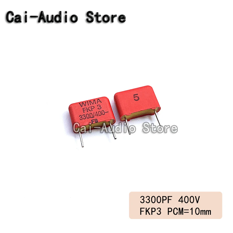 2PCS/5PCS/10PCS/Lot Germany WIMA FKP3 400V 3300PF 400V332 3.3NF Film Capacitor 400V3300PF 332 400V3.3NF Pitch10mm FKP3G013303D00