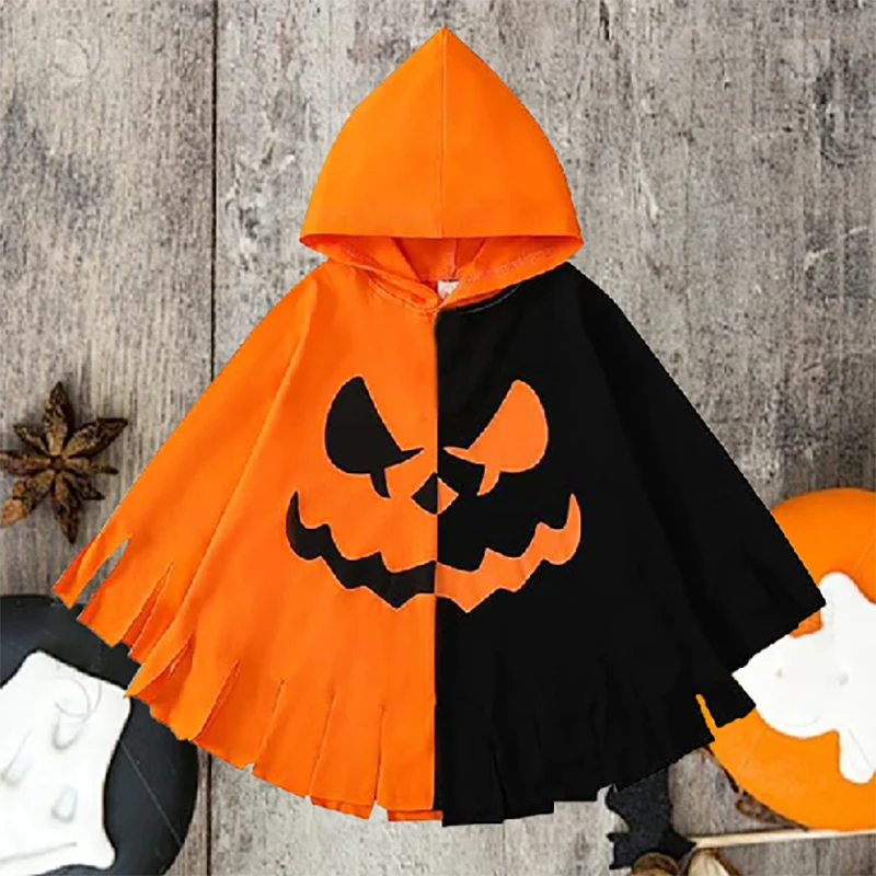 Kostum Anak-anak untuk Pertunjukan Panggung, Pakaian Anak Perempuan untuk Cosplay, Set Dekorasi Labu Setan, Bahan Poliester...