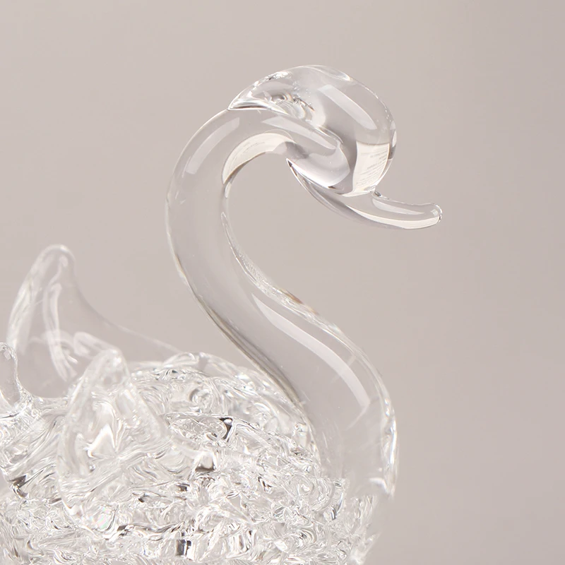 1Pc Crystal Swan figurine Glass Animal Ornament Swan Crystal Figurines Home Desk Decoration Miniature Creative Gift