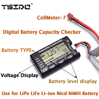 CellMeter7 Capacity Checker RC CellMeter-7 Digital for Battery LiPo LiFe Li-ion Nicd NiMH Battery Voltage Tester Checking