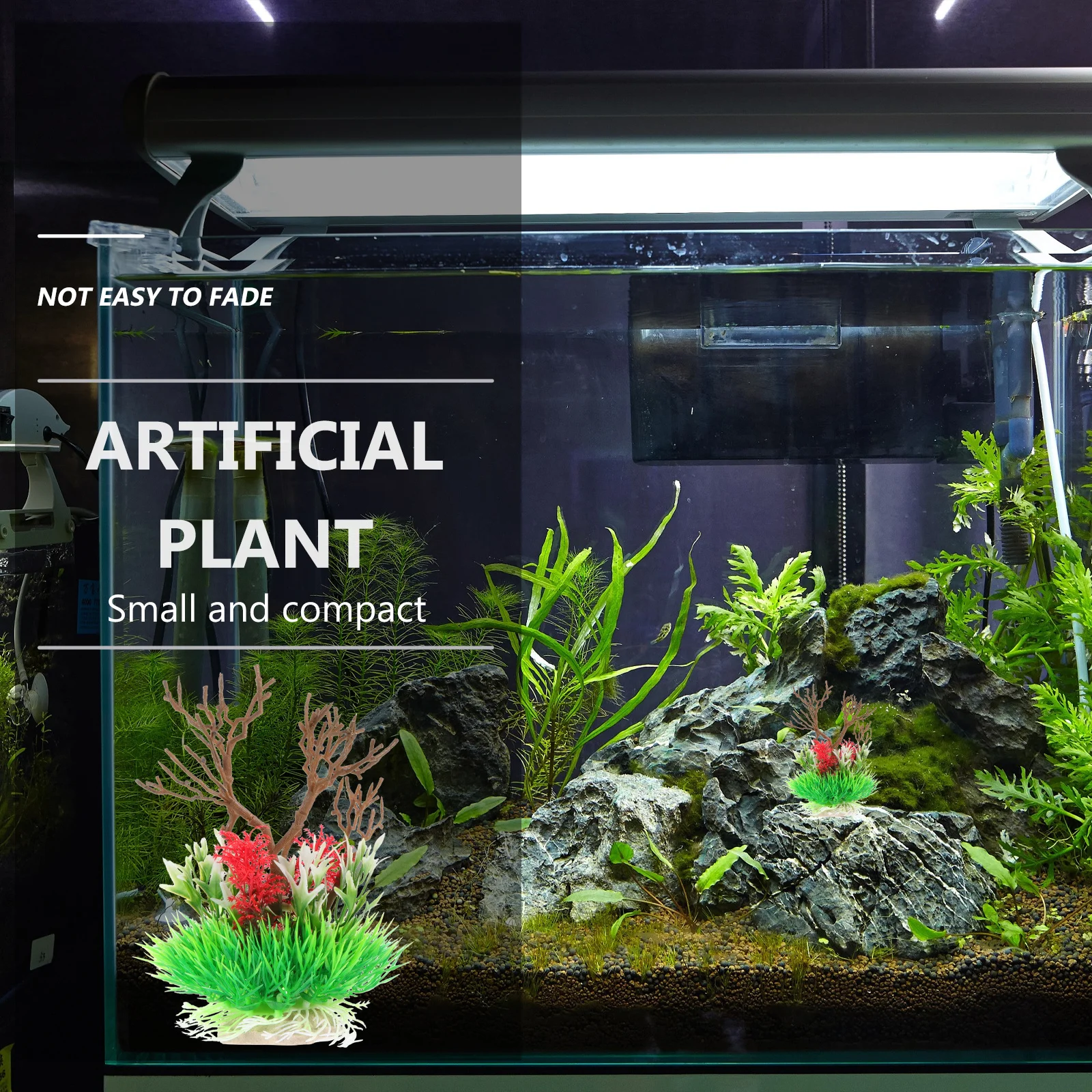 

Simulated Aquatic Plant Fish Tank Landscaping Decoration Resin Underwater Aquarium Supplies Durable Lifelike Nonfading Ornament