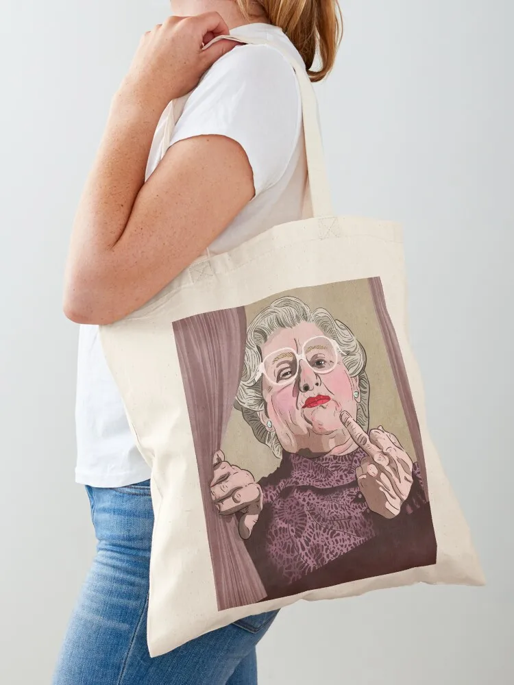 

Mrs Doubtfire middle finger - Illustration - Robin Williams - Film Tote Bag Shopper Cloth bags bags luxury women