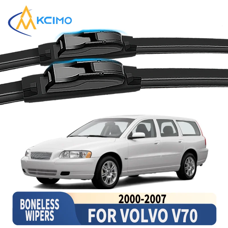 

2PCS Car Front Window Wiper Blades Replacement High Quality Rubber Car Auto Windscreen Wipers for Volvo V70 2000-2007