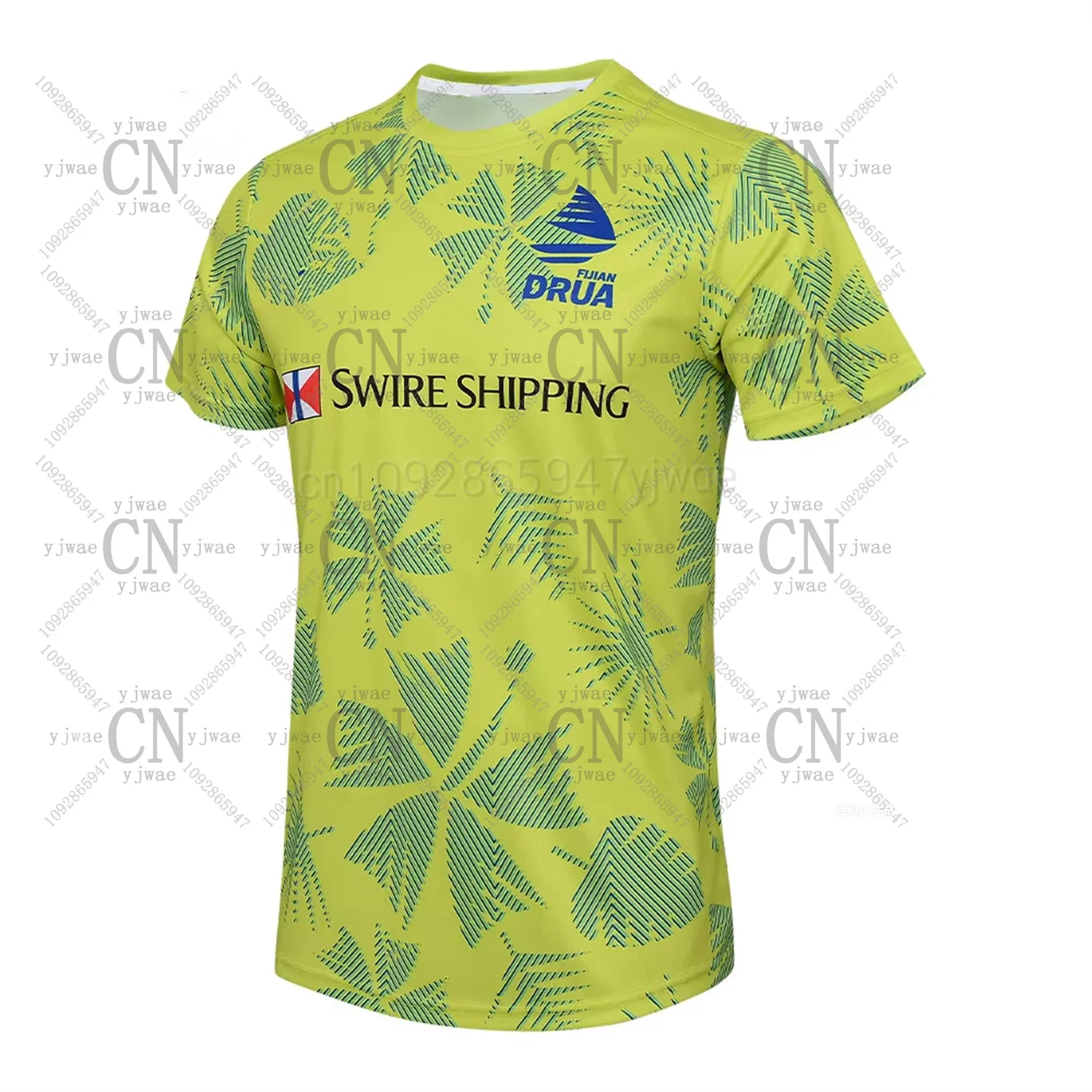 فيجيان دروا جديد الرجال الرجبي قميص تدريب تي شيرت فضفاض سرعة التجفيف رياضية قمصان قصيرة الأكمام اللياقة البدنية الجرافيك تي شيرت