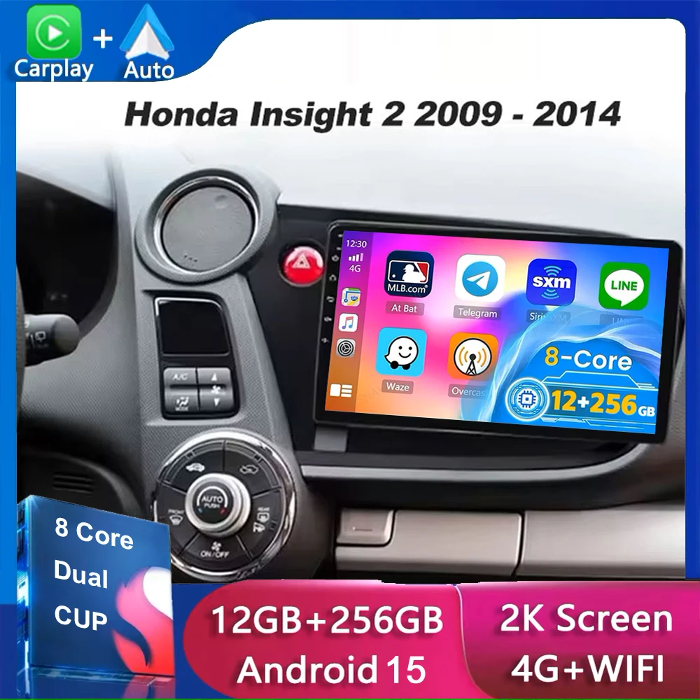 

Android 15 Carplay авто автомобильный радиоприемник мультимедийный плеер для HONDA INSIGHT 2009-2014 навигация авторадио GPS стерео 2din головное устройство