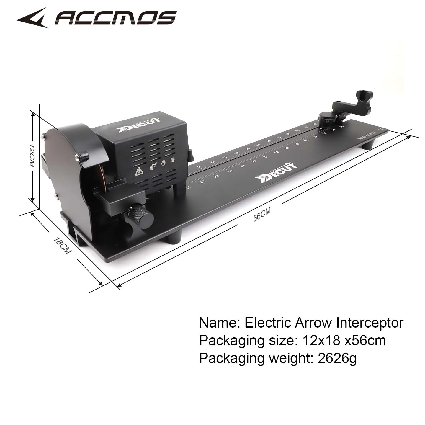 ACCMOS Arrow Cutter with Vacuum Cleaner, Electric Carbon Arrow Shaft Saw with Scale, Dust-Free Cutting Tool for Archery