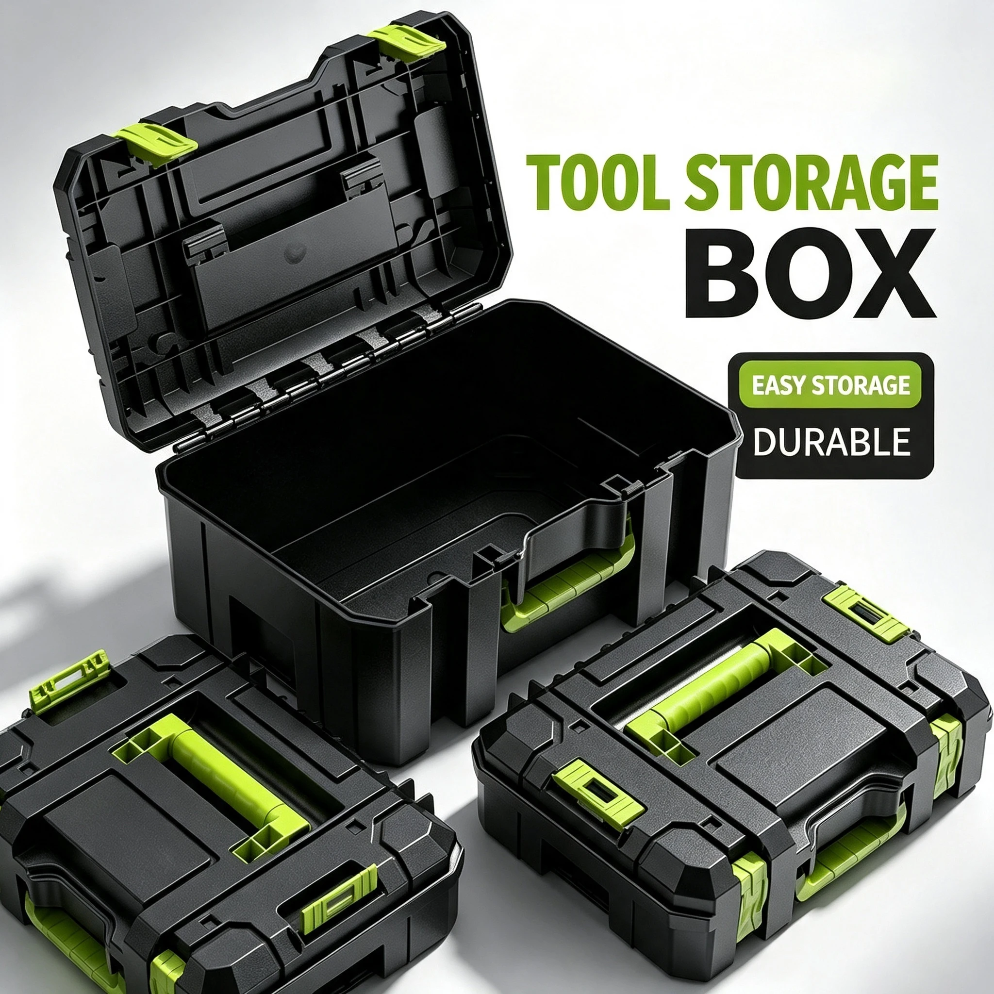 1pc Tool Storage Box Combination Stacking Toolbox Storage Bag Hardware Tool Storage Box Repair Home Use Stackable