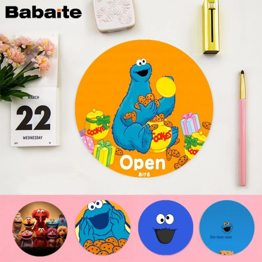 S-Sesame Street  Mousepad Anti-Slip Round Speed Version Game Computer Keyboard Office Table Mat PC Laptop Mouse mat