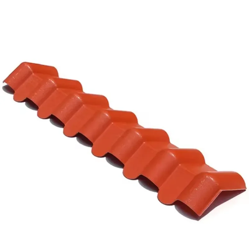 3 Layers Heat Insulated Synthetic Resin UPVC Bent Roofing Tiles Accessories Sound Insulation ASA Coated Three Way Ridge Panel
