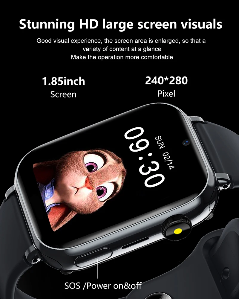 Crianças inteligente sim 4g wifi chamada telefone relógio ip68 crianças monitor menino meninas sos criança esportes relógios digitais rastreador gps para xiaomi