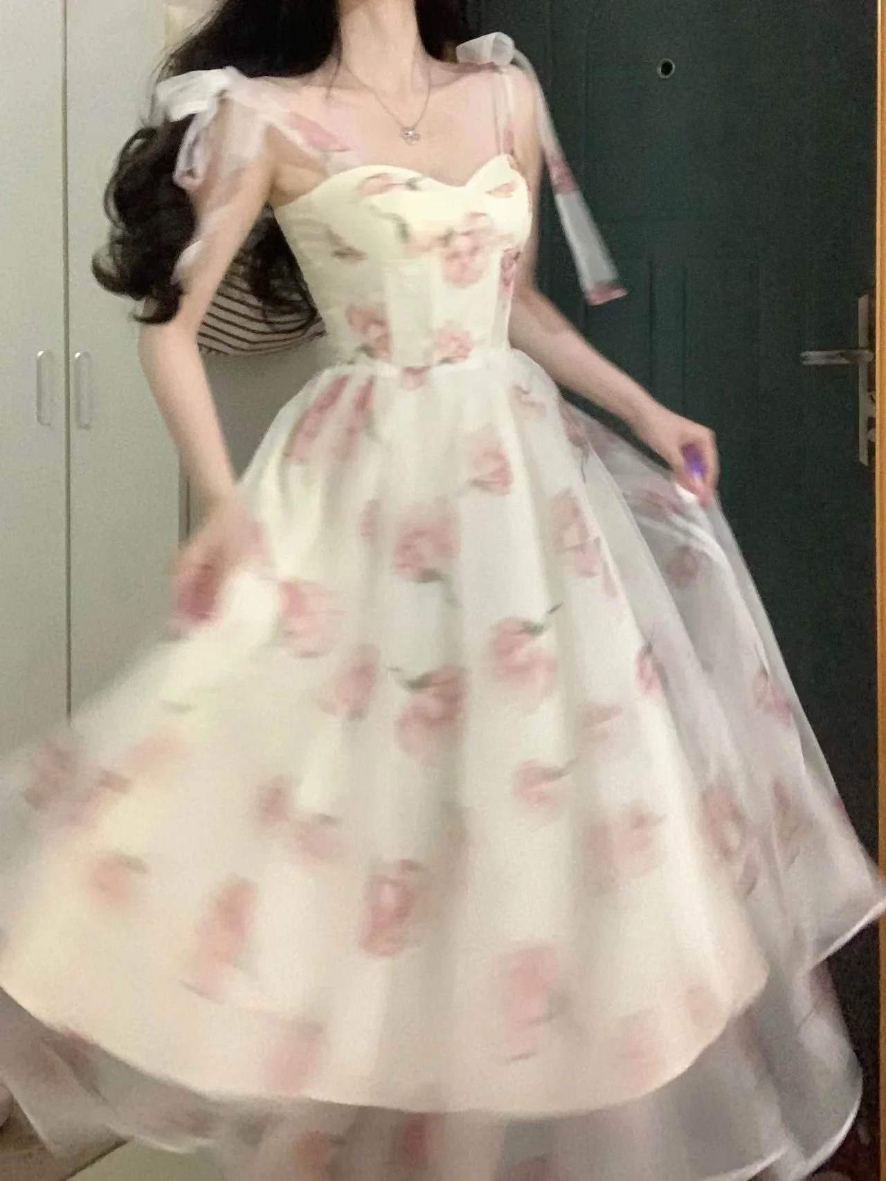 Fairy Dress Aesthetic Cute Korean Pink Dress: My Real Experience Wearing It  to a Sunset Garden