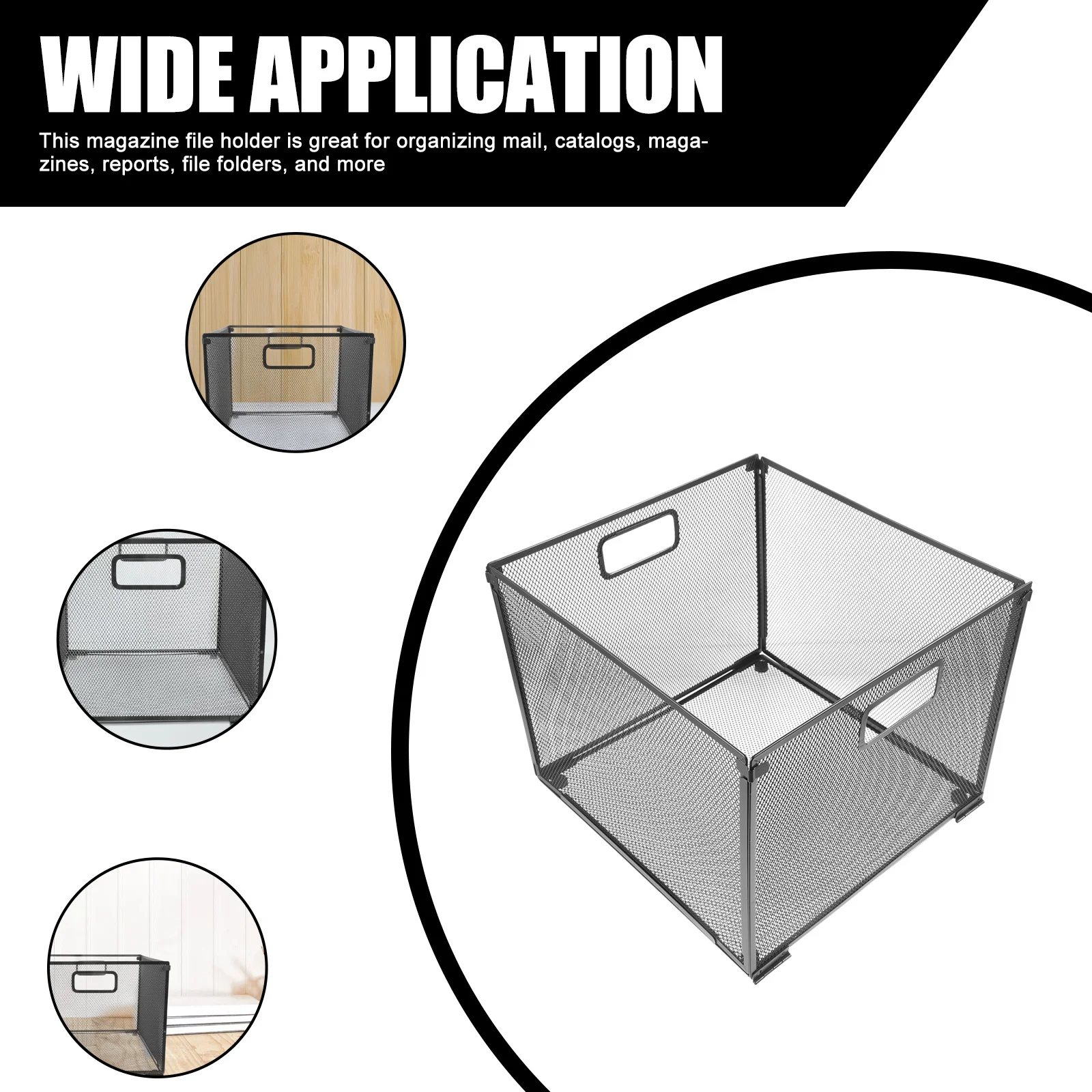 

Mesh File Organizer Document Holder Iron Mesh Appearance Book Shelf Extensive Load Bearing Capacity Easy to Clean Study Desk