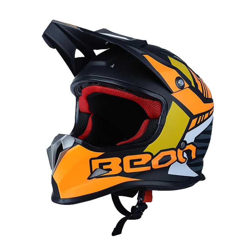 2024 BEON MX-17 Kids Full Face Riding Helmets Motocross Boys Girls 3-14 Years Old Downhill ATV MTB Rally Off Road Racing Helmets