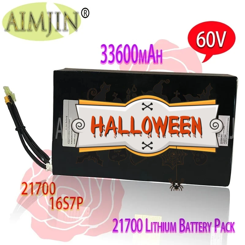

60V 33.6Ah 33600mAh 16S7P 21700 Rechargeable Li-ion Battery Pack Suitable For Dual Drive Scooter Battery