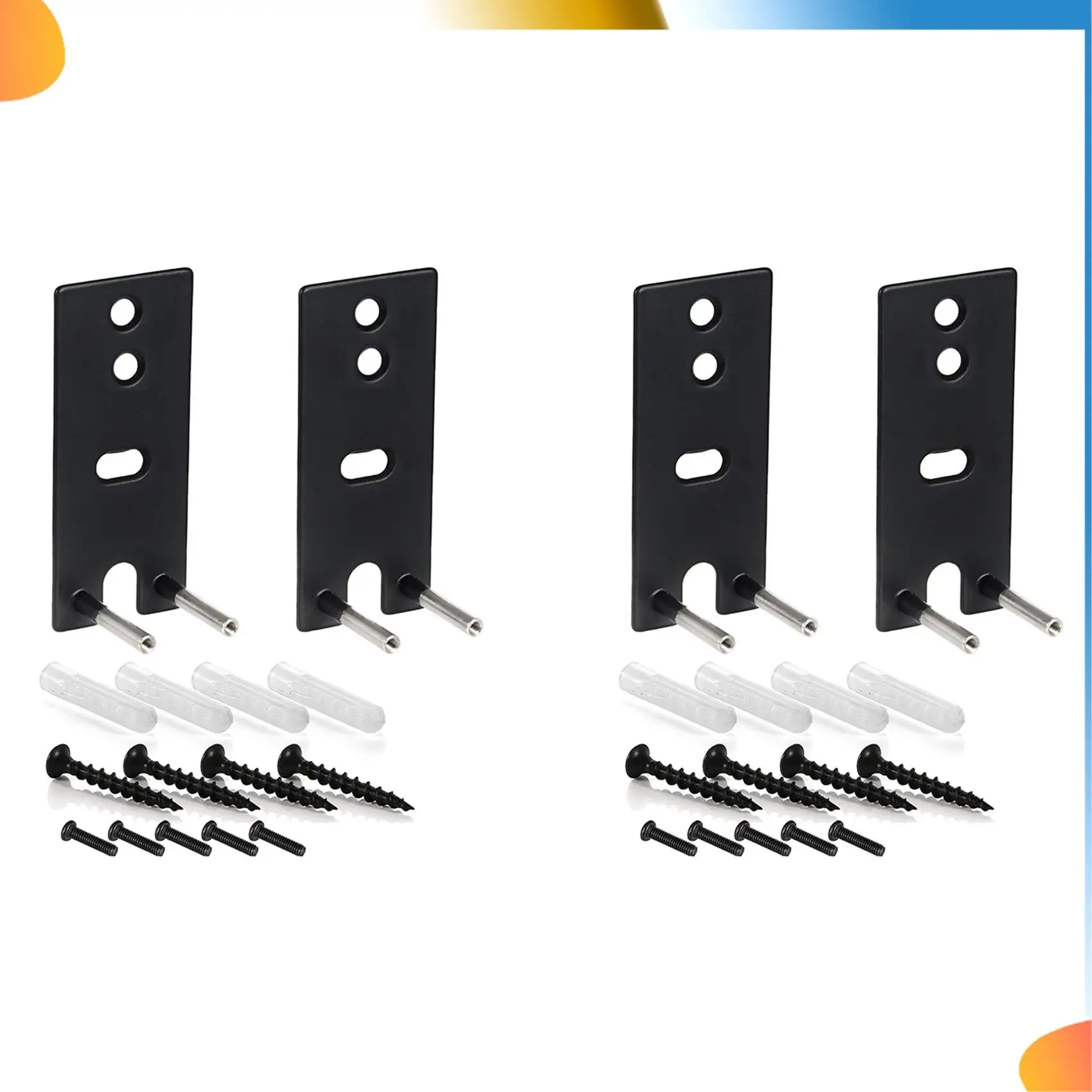 B48A 4X Steel Black Wall Mount Brackets Replacement For Omnijewel Lifestyle 650 & Surround Speakers 700