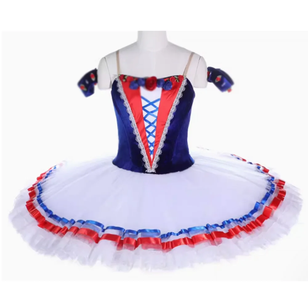 

Royal Blue White Giselle Ballet Tutu Dancing Costumes For Children, Girl Nutcracker Competition Ballet Dress Drop Shipping