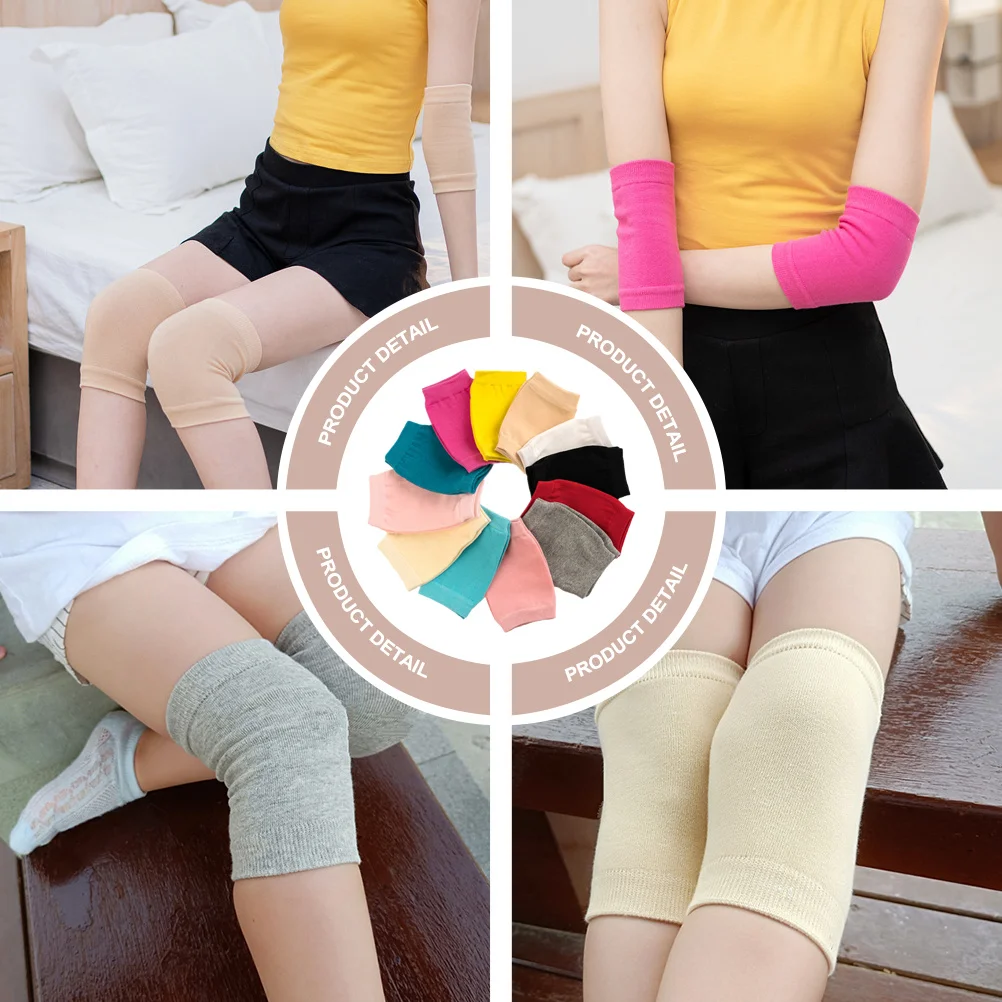 

6Pair Thin Cotton Knee Pads for Kids Elastic Breathable Children's Knee Protectors Sports Protective Gear for Running Riding