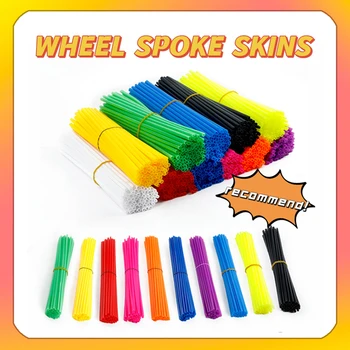 72 pçs universal motocicleta bicicleta da sujeira aro da roda falou peles cobre envoltório tubos decoração protetor para motocross moto
