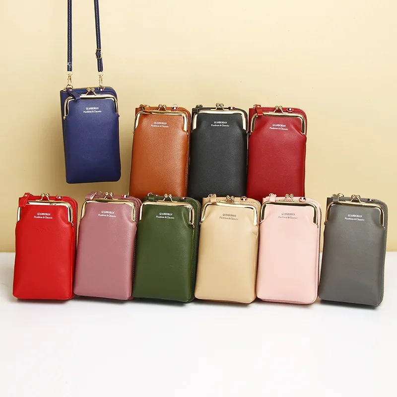 

Crossbody mobile phone bag women's hot sale multi-functional mini bag vertical clutch bag women's long wallet