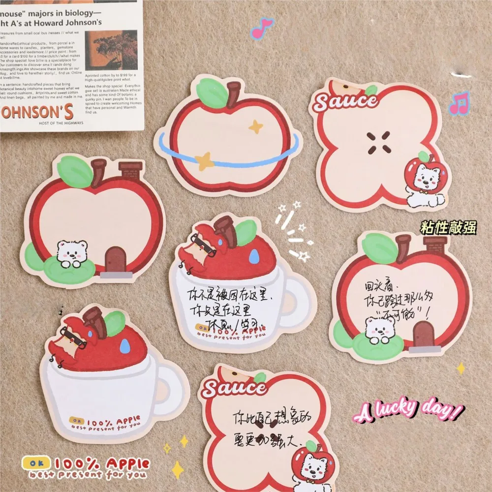 

30 Sheets Cartoon Special-Shaped Sticky Note Office Post Memo Pads Stickers Cute Student Stationery Kawaii Message Notes Sticker