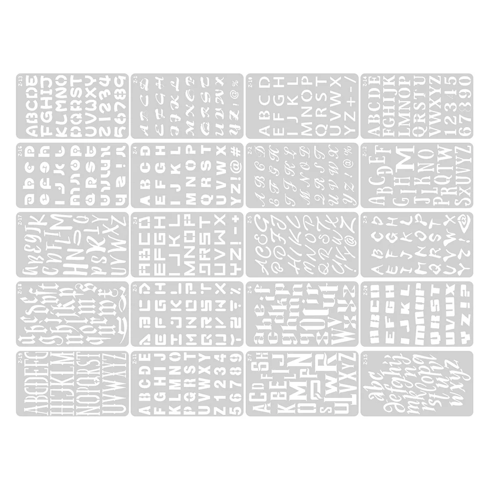 

2Sets Letter Stencil Alphabet Templates Reusable Plastic Stencils for DIY Painting Scrapbook Journals Crafts and Calligraphy