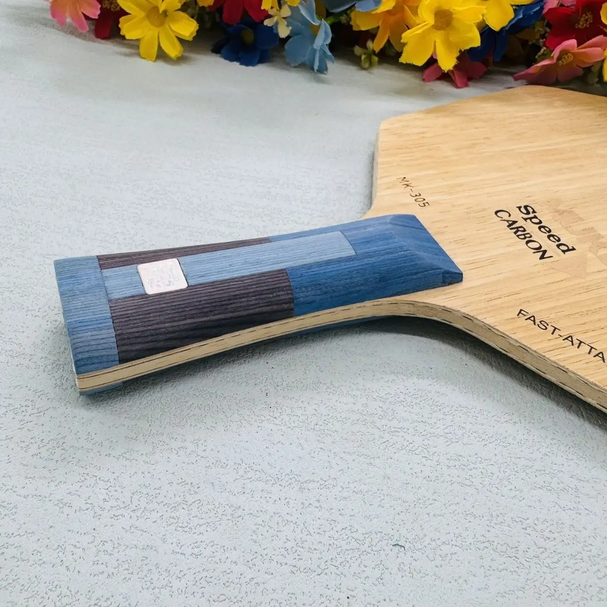 Sechseckiges Inneres Gelbes Aramid-Karbon Tischtennisschlägerholz Muke MK305 Cyber – Detail 8