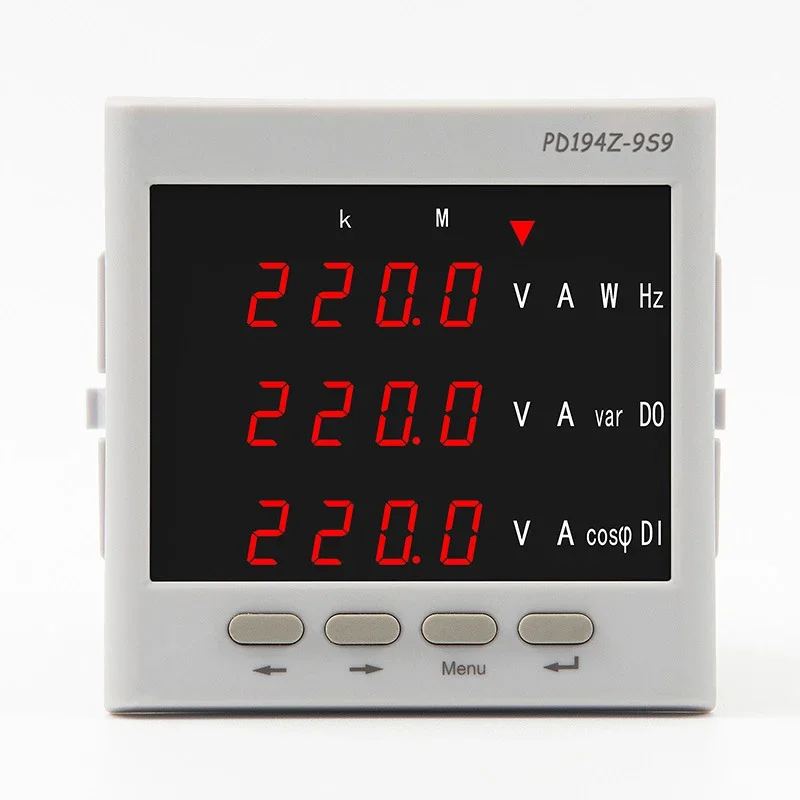 PD194Z-9S9 Multifunction Digital Display Power Meter LCD Digital Panel Power Meter Monitoring Voltage Ammeter Tester Tool