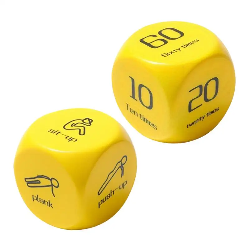 6 Sided Fitness Dice Exercise Fun Dice Toy 6-Sided Design Exercise Equipment For Dormitory Home Travel Gym And Outdoor