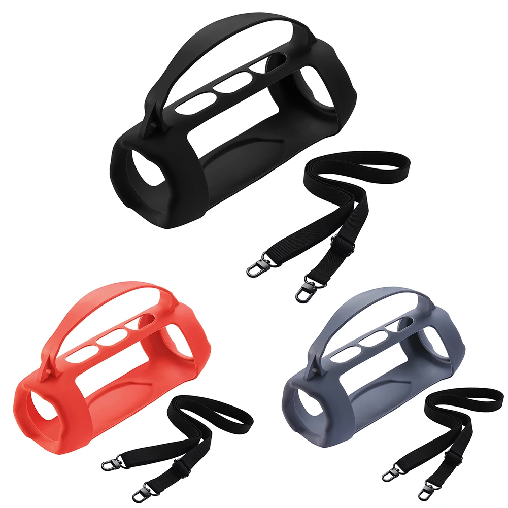 Silicone Case Cover for JBL Charge 5 Speaker Case Waterproof Travel Carrying Protective Case with Shoulder Strap for JBL Charge5