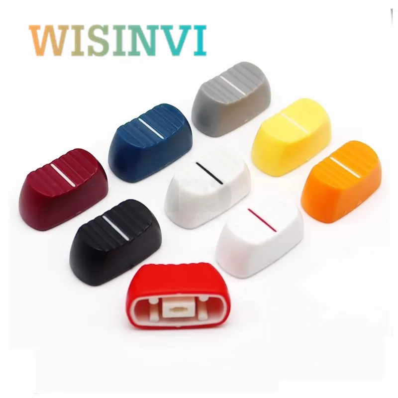 10PCS Slide Potentiometer Fader Knob Cap Mixer Console Adjuster Switch Cap Push Button 23*11.5*11mm Oval 4mm For Yamaha/Belinda