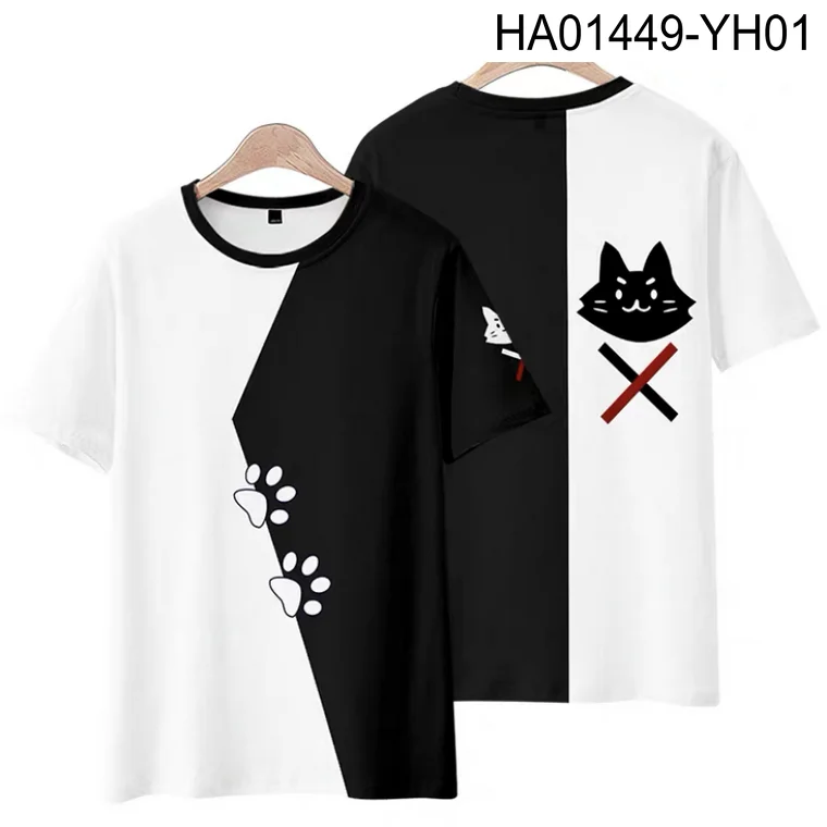 

VTuber Ookami Mio 3D Printing T-shirt Summer Fashion Round Neck Short Sleeve Popular Japanese Streetwear Plus Size