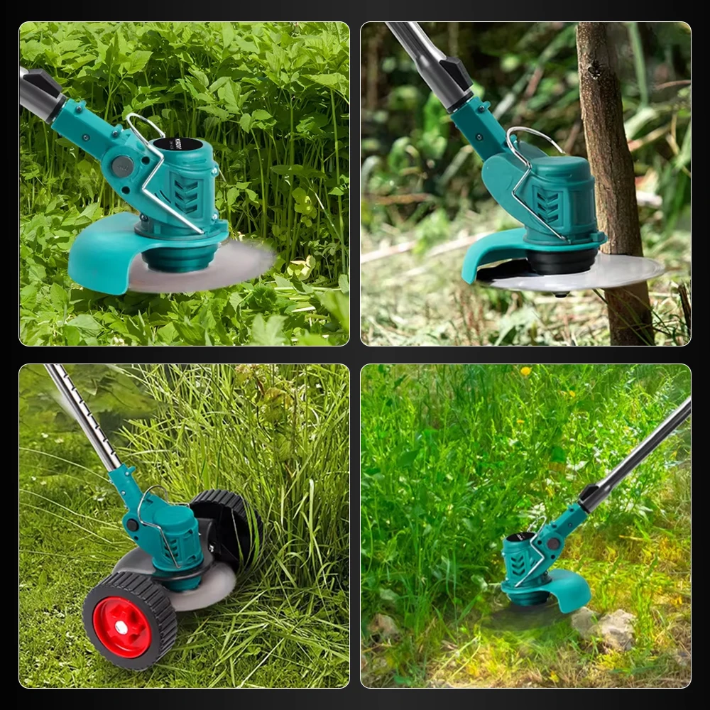 PXNBMB Weed Trimmer Lawn Electric Brushles 2-in-1 Cordless String Grass Trimmer Cutter Electric Lawn Mower for Yard Garden Tools