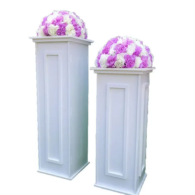 Colonne romaine en PVC pour mariage - Support d'affichage rectangulaire 40/60/80/100cm, Décoration de scène, table de desserts et banquet, Événement D